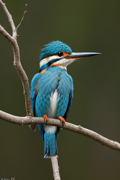 A kingfisher with an unwanted signature